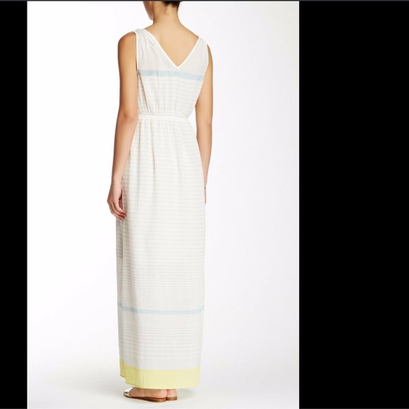 NWT $148 Tommy Bahama Piemonte Stripe Maxi Dress Grey Green‎ [SZ Medium ] - Picture 2 of 5